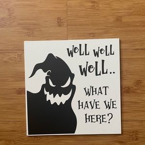 Oogie Boogie canvas panel wall art NWOT